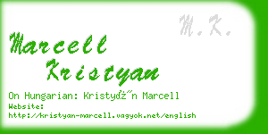 marcell kristyan business card